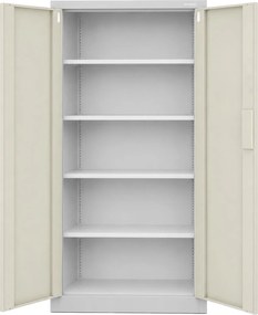 Szafa biurowa na akta otwierana na szyfr Eco Design Daniel 90x40x185 cm, szary/dąb sonoma