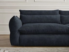 Ciemnoniebieska sofa z tkaniny szenilowej 276 cm Neil – Bobochic Paris