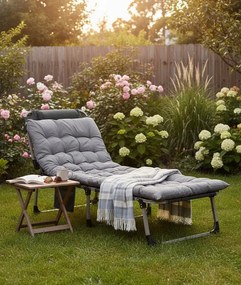 Leżak ogrodowy z zagłówkiem i regulacją oparcia M7-D17