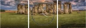 Obraz Stonehenge (z zegarem) (90x30 cm)