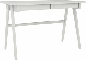 Drewniane biurko z szufladami Visby EDDA / szary mleczny