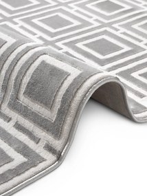 Dywan nowoczesny Perles romby szaro-kremowe 200 cm x 280 cm