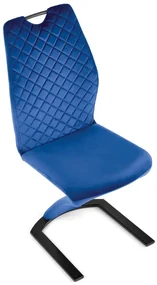 Krzesło tapicerowane K442 VELVET granatowe HALMAR