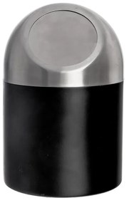 Czarny kosz na śmieci ze stali nierdzewnej 1,2 l BLACK – Orion