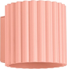 Brzoskwiniowy kinkiet ø 10 cm Zora – Sollux