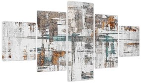Obraz - Abstrakcyjne pociągnięcia (125x70 cm)