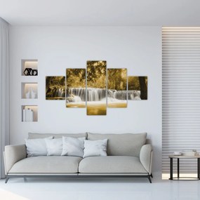 Obraz - Wodospad, vintage (125x70 cm)