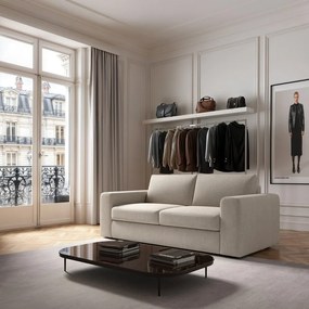Beżowa aksamitna sofa 218 cm Baga – Rodier