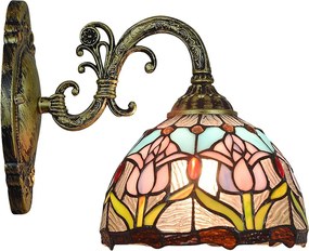 Brilagi - witrażowy kinkiet Tiffany LORAS 1xE27/40W/230V
