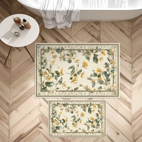 Beżowe dywaniki łazienkowe zestaw 2 szt. 60x100 cm – Foutastic