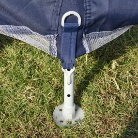 Outsunny Altana Ogrodowa 3x3m z Moskitierą Niebieska Metal i Poliester Odporna na Warunki Pogodowe Elegancka i Praktyczna | Aosom PL