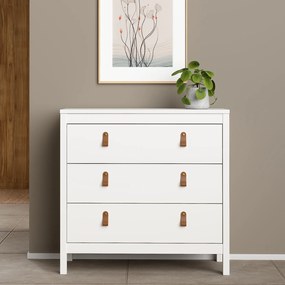 Komoda z szufladami na nóżkach Madrid 3S biały mat