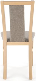 Tapicerowane krzesło drewniane dąb sonoma - Onder
