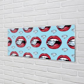 Szklany Panel Diamentowe Usta