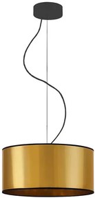 Złoty żyrandol z okrągłym abażurem 30 cm - EX853-Hewa