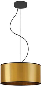 Złoty żyrandol z okrągłym abażurem 30 cm - EX853 M8-F69