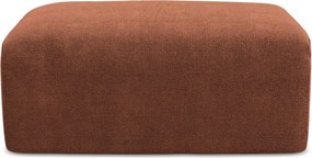 Podnóżek z tkaniny szenilowej w kolorze terakoty Kona – Makamii