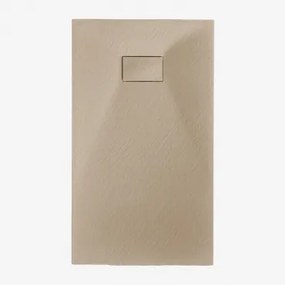 Brodzik Prysznicowy Soho Prostokątny, Antypoślizgowy, Bardzo Płaski Z Żywicy Smc 140 X 80 Cm & Marrón Arena Claro - Sklum