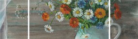 Obraz - Kwiaty polne, obraz olejny (170x50 cm)
