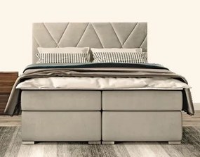 Łóżko małżeńskie boxspring Halaris 160x200 - 32 kolory