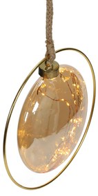 Szklana dekoracja świetlna LED z timerem, Ø 15 cm