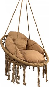 Fotel wiszący Nestio MAS-RHC-003, bocianie gniazdo do domu i ogrodu, kolor brązowy