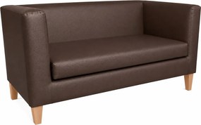 Sofa Monaco : Kolor nogi - Drewno, Kolor tkaniny - EKO-SKÓRA - 2D, Typ tkaniny - Eko-skóra , Wysokość nogi - 15 cm
