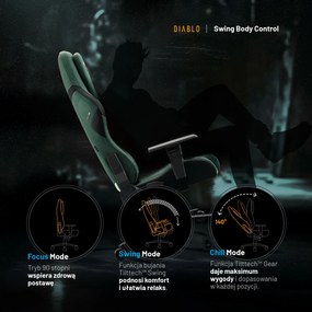 Fotel Diablo X.One Prime, Forest Green, Normal Size