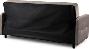 Sofa z Funkcją Spania CUBA Rozkładana Wersalka Dwuosobowa Beżowa Nowoczesna do Salonu