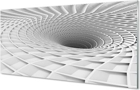 Szkło do Kuchni na Ścianę Trójwymiarowy Lej Geometryczny