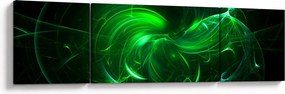 Obraz - zielona abstrakcja (170x50 cm)