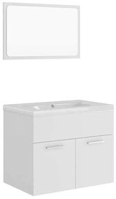 Minimalistyczny zestaw mebli do łazienki z umywalką 60 cm biały mat - Tito 4X