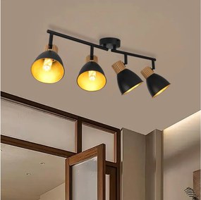 Brilagi - Lampa punktowa ODENSE 4xE14/10W/230V drewno/czarny