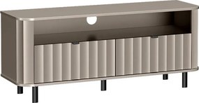 Szary ryflowany stolik pod tv glina K2-C38