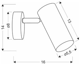 Czarny metalowy kinkiet Colly – Candellux Lighting