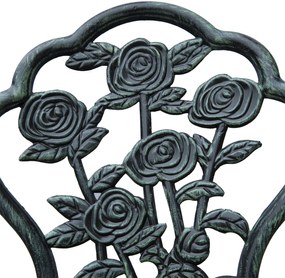 Outsunny Zestaw Bistro Ogrodowy 3-częściowy Aluminiowy Antyczny Zielony | Aosom PL