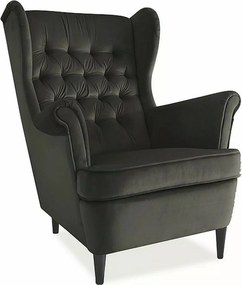Elegancki pikowany fotel Harry Velvet Signal