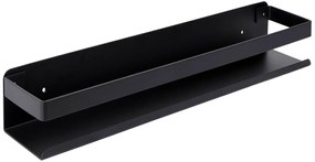 Czarna nowoczesna półka łazienkowa 40 cm - Derix