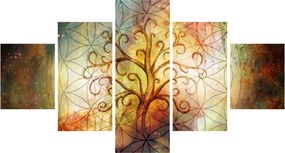 Abstrakcyjny obraz drzewa (125x70 cm)