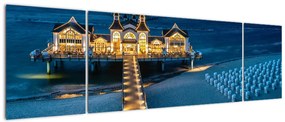 Obraz - hotel na plaży (170x50 cm)