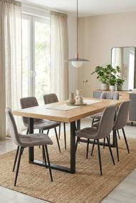 Nowoczesne popielate tapicerowane krzesło B0-G04