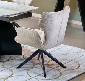 Obrotowe krzesło do jadalni z podłokietnikami K601 Halmar