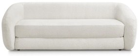 Biała rozkładana sofa z tkaniny szenilowej 228 cm Neyo – Bobochic Paris
