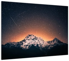 Obraz gwiaździstego nieba z górami (70x50 cm)