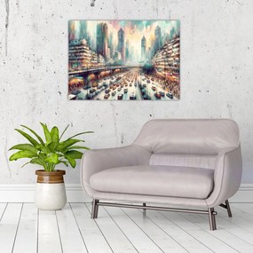 Obraz - Życie w wielkim mieście (70x50 cm)