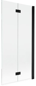 Mexen Mist parawan nawannowy 2-skrzydłowy prawy 90 x 150 cm, transparent, czarny - 8A9-090-002-70-00-P