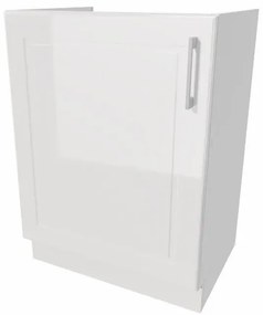 Szafka pod zlew 60 NATALIA D60ZL P/L biała połysk STOLKAR