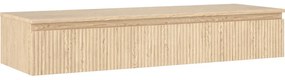 Mexen Rivel szafka łazienkowa podumywalkowa 140 cm z blatem, 1 szuflada, ryflowana , dąb - 91A20-14023-1-BFC81