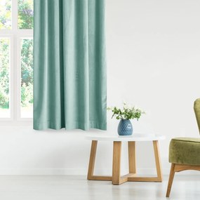 Jasnozielona aksamitna zasłona częściowo zaciemniająca (dimout) 140x270 cm Eyelets – Restilo