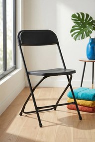 Czarne krzesło cateringowe składane C0-P80